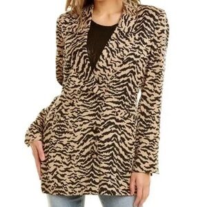 Good American Animal Print Women's Blazer